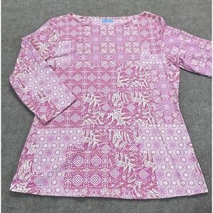 J. McLaughlin L Women Wavesong Catalina Cloth top 3/4 Sleeve